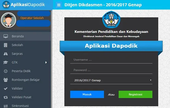 Jadwal Pelajaran di Dapodik