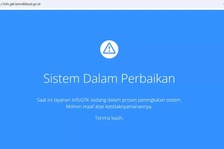 Verifikasi NRG di Info GTK