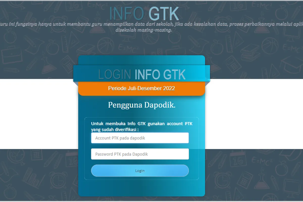 Info GTK Cek Status Aktif Mengajar